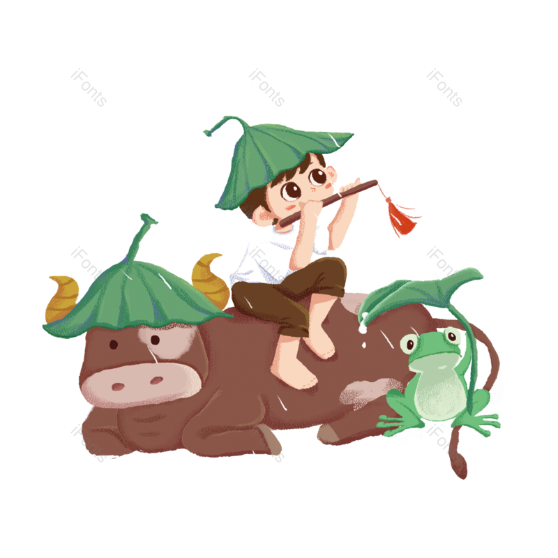 卡通图片,青蛙元素,插画PNG,春天免抠素材